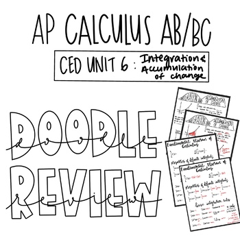 Preview of AP Calculus AB/BC Unit 6: Integration and Accumulation Change Doodle Review