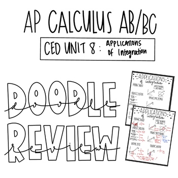 Preview of AP Calculus AB/BC Unit 8: Applications of Integration Doodle Review