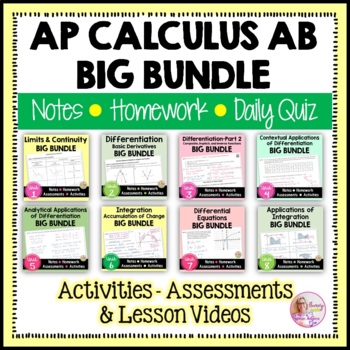 Preview of AP Calculus AB Big Bundle Curriculum | Flamingo Math