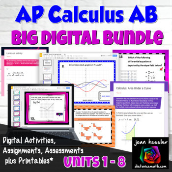 Preview of AP Calculus AB Big Digital Bundle with Printables