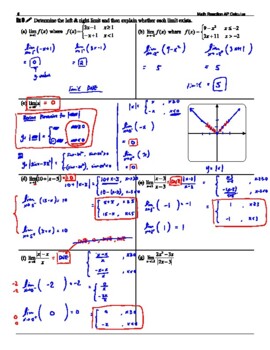 Preview of AP Calculus AB Curriculum: Lesson 2 Workbook (Answers) + Videos