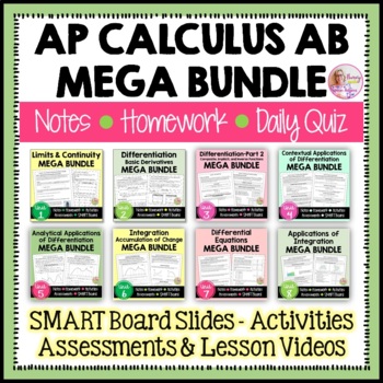 Preview of AP Calculus AB Curriculum Mega Bundle | Flamingo Math