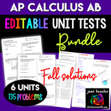 AP Calculus AB Editable Assessments Bundle