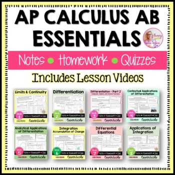 Preview of AP Calculus AB Essentials Bundle with Videos | Flamingo Math