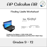 Finding the Limits Worksheet in AP Calculus AB