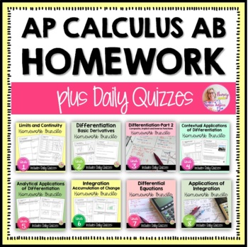 Preview of AP Calculus AB Homework Bundle | Flamingo Math
