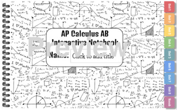 Preview of AP Calculus AB Interactive Digital Notebook
