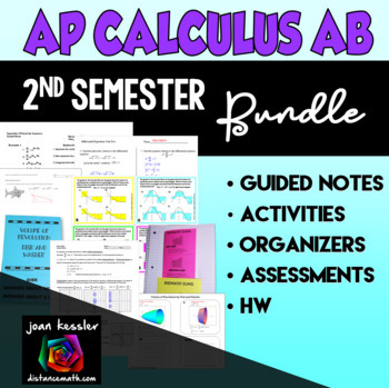 Preview of AP Calculus AB Second Semester Curriculum Bundle