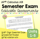 AP Calculus AB Semester Exam and Review