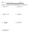 AP Calculus AB: Unit Exam Differential Equations and Slope