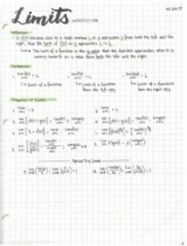 Preview of AP Calculus ABC | Limits and Continuity Review Guide