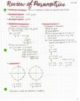 Preview of AP Calculus ABC | Parameters & Polar Review Guide