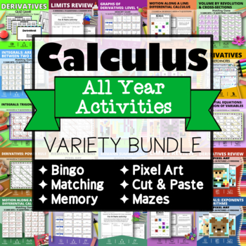 Preview of AP Calculus | ALL YEAR Activities Variety Bundle