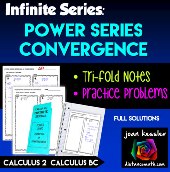 Preview of Convergence of Power Series plus Practice  AP Calculus BC / 2