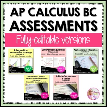 Preview of AP Calculus BC Assessments Bundle 2nd Semester| Flamingo Math 