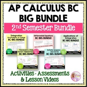 Preview of AP Calculus BC Big Bundle (2nd Semester) | Flamingo Math