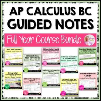 Preview of AP Calculus BC Guided Notes with Lesson Videos | Flamingo Math