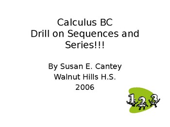 Preview of AP Calculus BC - Review of Sequences and Series