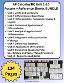 AP Calculus BC Unit 1-10 Poster / Bulletin Board / Referen