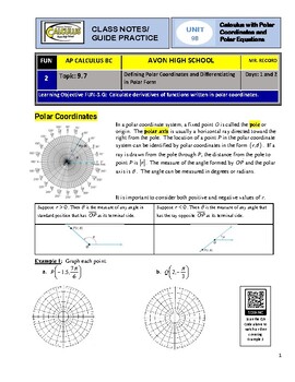 Preview of AP Calculus BC - Unit 9B (9.7-9.9) Guided Practice/Lecture Notes (PDF)