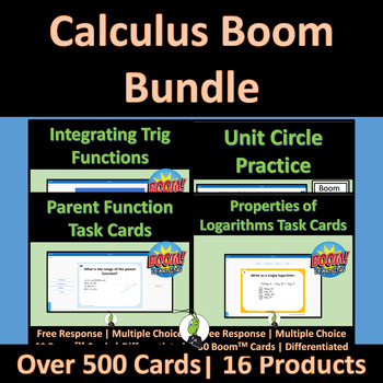 Preview of Calculus Boom Digital Task Cards Precalculus Review Bundle
