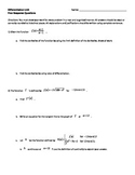 AP Calculus Differentiation Unit Free Response Questions