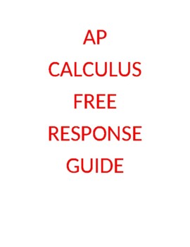 Preview of AP Calculus Free Response Guide