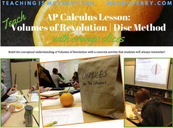 Preview of AP Calculus Lessons: Volumes of Revolution BUNDLE