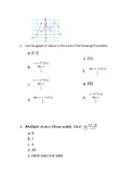 AP Calculus Limits Unit Warmups