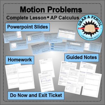 Preview of AP Calculus: Motion Problems Complete Lesson