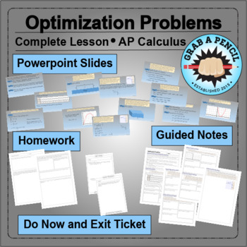 Preview of AP Calculus: Optimization Problems Complete Lesson