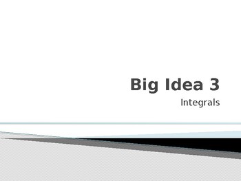 Preview of AP Calculus PowerPoint Big Idea 3 (Integrals)