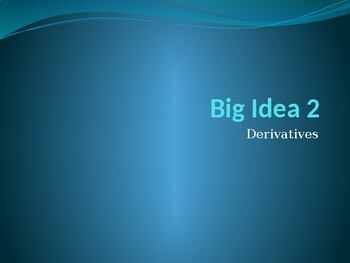 Preview of AP Calculus Powerpoint-Big Idea 2 (Derivatives)