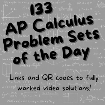 Preview of AP Calculus Problem Sets of the Day