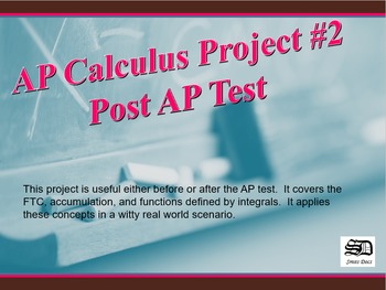 Preview of AP Calculus Project #2 (Tsunami)