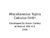 AP Calculus - Review of Limits and Miscellaneous topics