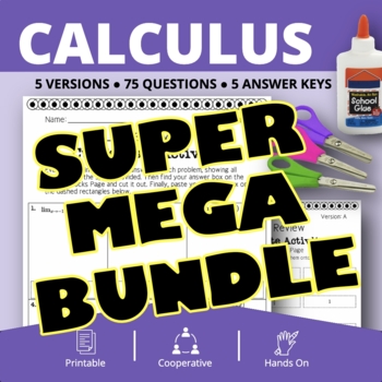 Preview of AP Calculus SUPER MEGA BUNDLE: Cut & Paste Activities