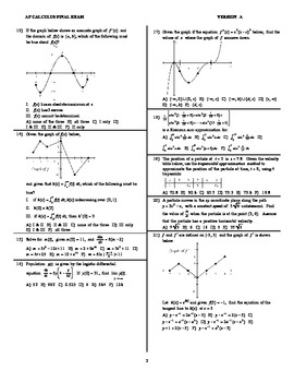multivariable calculus final exam review
