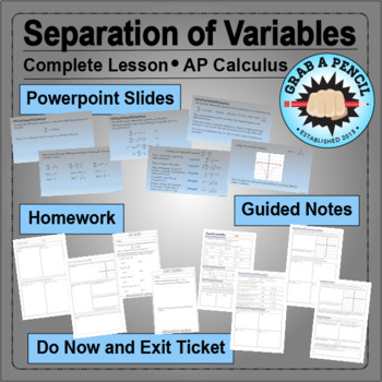 Preview of AP Calculus: Separation of Variables Complete Lesson