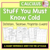 Calculus Stuff You Must Know Cold