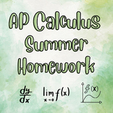 AP Calculus Summer Homework