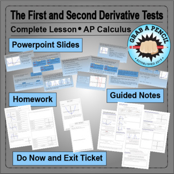 Preview of AP Calculus: The First and Second Derivative Tests Complete Lesson