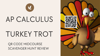 Preview of AP Calculus Turkey Trot - Limits, Derivatives Scavenger Hunt Project