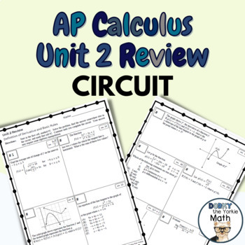 Preview of AP Calculus - Unit 2 - REVIEW CIRCUIT (with Solutions!)