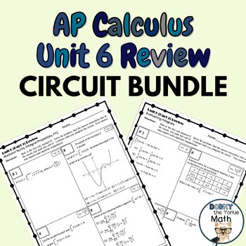 Preview of AP Calculus - Unit 6 - REVIEW CIRCUIT BUNDLE