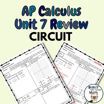 Preview of AP Calculus - Unit 7 - REVIEW CIRCUIT (with Solutions!)