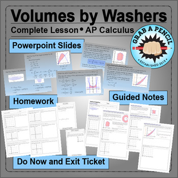 Preview of AP Calculus: Volumes by Washers Complete Lesson