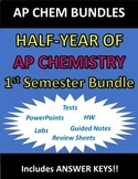 AP Chemistry 1st semester HALF-YEAR BUNDLE (notes, hw, tes