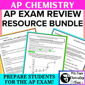 Preview of AP Chemistry AP Exam Review Resources BUNDLE (Reactions, Titrations + more!)