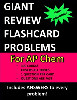 Preview of AP Chemistry Exam FAST Review Flashcards